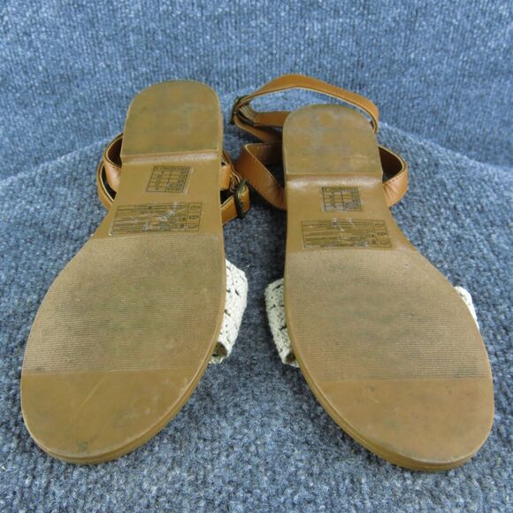 FOREVER 21 Women Ankle Strap Sandal Shoes Size‎ 8 Medium Brown Synthetic - Picture 9 of 9